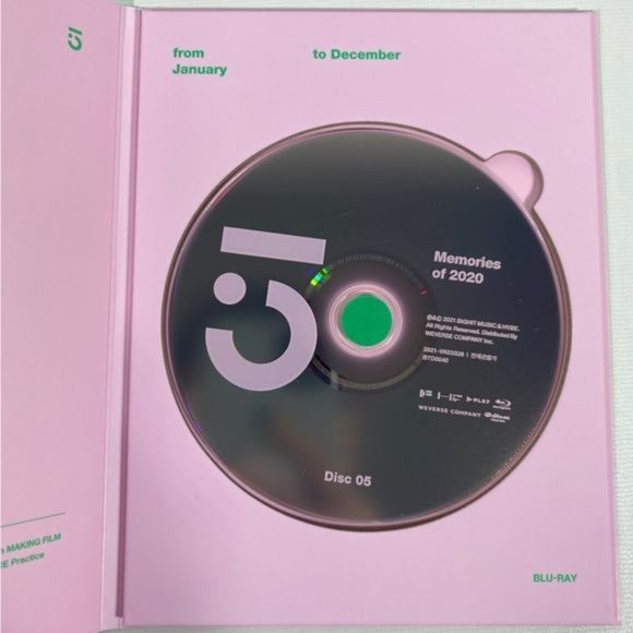 BTS Memories Of 2020 Blue-Rey DVD Boxset with Jimin Photocard - Picture 13 of 16